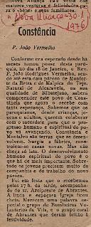 Constância – Padre João Vermelho	